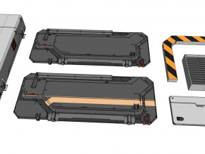 Sci-fi architecture elements collection 21 3D Model