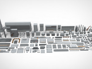 Sci-fi architecture elements collection 21 3D मॉडल