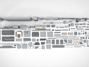 Sci-fi architecture elements collection 21 3D Model
