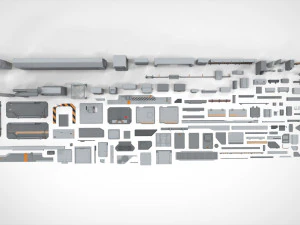 Sci-fi architecture elements collection 21 3D Model