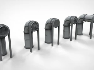 Kitbash de arquitectura de ciencia ficci&oacute;n 11 Modelo 3D