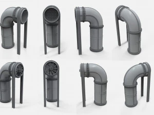 Kitbash de arquitectura de ciencia ficci&oacute;n 11 Modelo 3D