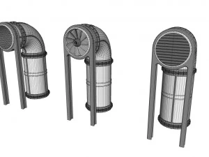 Kitbash de arquitectura de ciencia ficci&oacute;n 11 Modelo 3D
