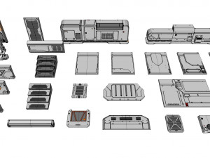 Sci-fi architecture kitbash 12 3D मॉडल