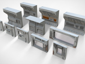 Sci-fi architecture kitbash 13 3D मॉडल