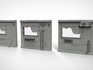 Sci-fi architecture kitbash 13 3D Model
