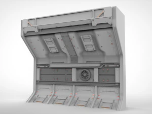 Sci-fi architecture kitbash 13 3D Model