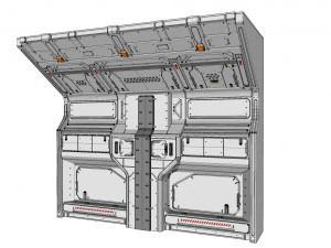 Sci-fi architecture kitbash 13 3D Model