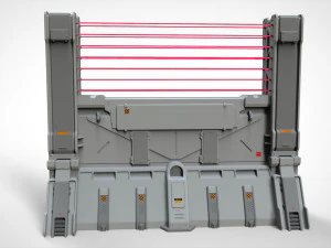 Sci-fi wall 2 3D Model