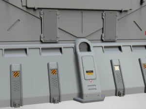 Sci-fi wall 2 3D Model