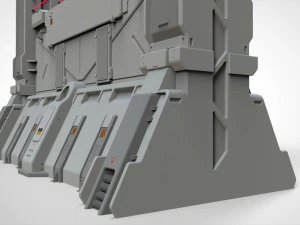 Sci-fi wall 2 3D Model