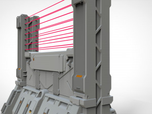 Sci-fi wall 2 Modèle 3D