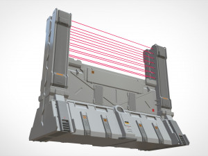 Sci-fi wall 2 Modèle 3D