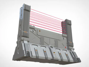 Sci-fi wall 2 3D Model