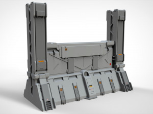 Sci-fi wall 2 Modèle 3D