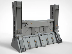 Sci-fi wall 2 3D Model