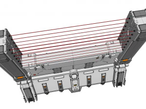 Sci-fi wall 2 3D Model