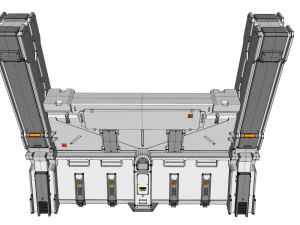 Sci-fi wall 2 3D Model