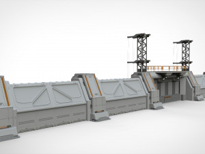 Sci-fi wall 3 3D मॉडल