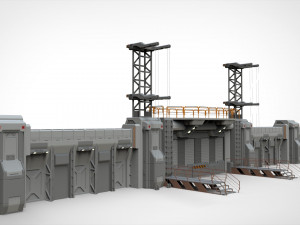 Sci-fi wall 3 Modelo 3D
