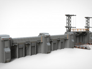Sci-fi wall 3 Modelo 3D