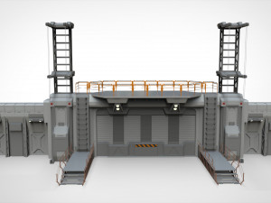 Sci-fi wall 3 Modelo 3D