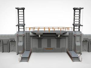 Sci-fi wall 3 3D Model