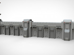 Sci-fi wall 3 Modelo 3D