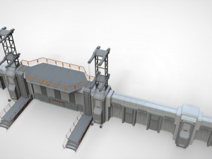 Sci-fi wall 3 Modelo 3D