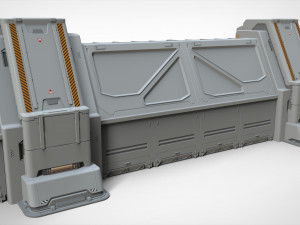 Sci-fi wall 3 Modelo 3D
