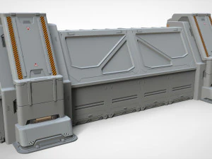 Sci-fi wall 3 3D Model