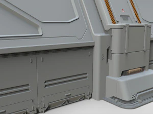 Sci-fi wall 3 3D Model