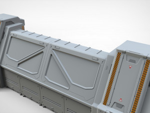 Sci-fi wall 3 Modelo 3D