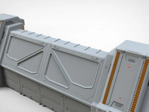 Sci-fi wall 3 3D Model