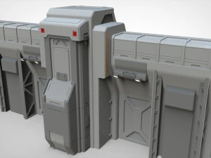 Sci-fi wall 3 3D Model