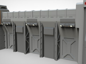 Sci-fi wall 3 Modelo 3D