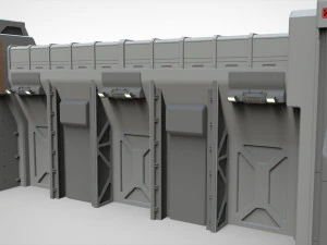 Sci-fi wall 3 3D Model