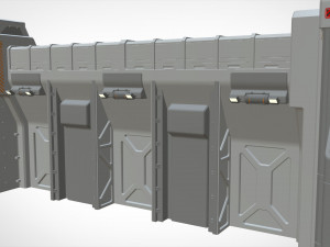 Sci-fi wall 3 Modelo 3D