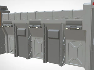 Sci-fi wall 3 3D Model