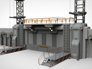 Sci-fi wall 3 Modelo 3D
