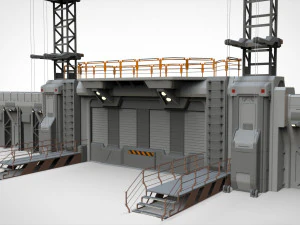 Sci-fi wall 3 3D Model