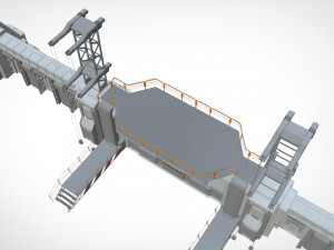 Sci-fi wall 3 Modelo 3D