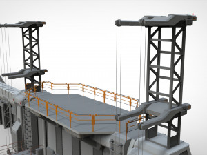 Sci-fi wall 3 Modelo 3D