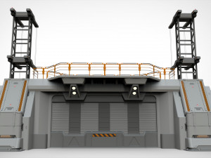 Sci-fi wall 3 Modelo 3D