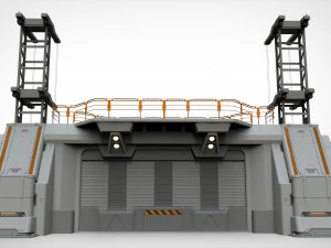 Sci-fi wall 3 3D Model