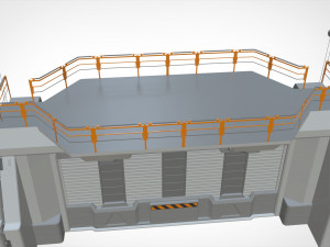 Sci-fi wall 3 Modelo 3D