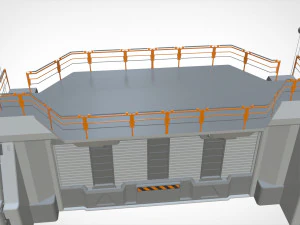 Sci-fi wall 3 3D Model