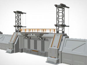 Sci-fi wall 3 Modelo 3D