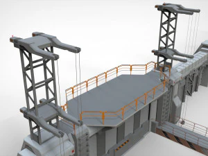 Sci-fi wall 3 3D Model