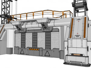 Sci-fi wall 3 Modelo 3D